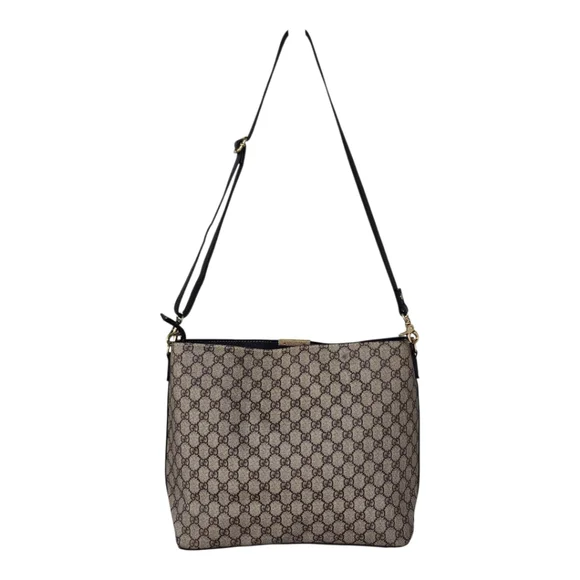 Gucci GG Supreme Messenger Bag Monogram Web Flat Strip Black Red Beige Women - Picture 4 of 16